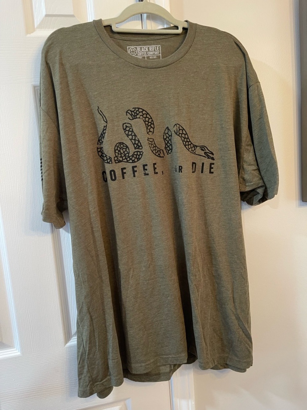 Black Rifle Coffee Co. Men’s Olive 'Coffee or Die' Short Sleeve T-Shirt